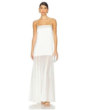 Shona Joy Moraya Dropped Waist Maxi Dress - White