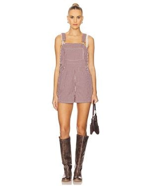WeWoreWhat Kurze Latzhose Basic - Mehrfarbig