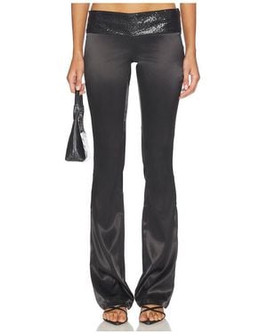 Jaded London Satin Low Rise Chainmail Trouser - Blue