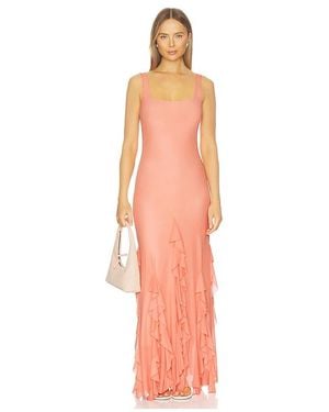 Especia Radiant Peach Long Dress - Multicolour