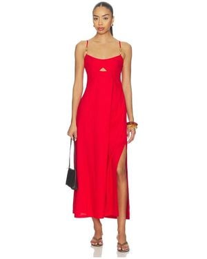 MINKPINK Rhodes Twist Front Maxi Dress - Red