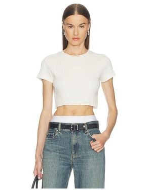 RE/DONE Cropped 60S Slim Tee - Blue