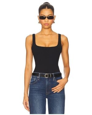 Susana Monaco Essential Low Back Tank Thong Back Bodysuit - Blue