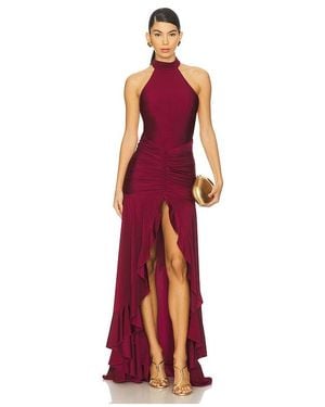 Runaway the Label Zelma High Neck Maxi Dress - Red
