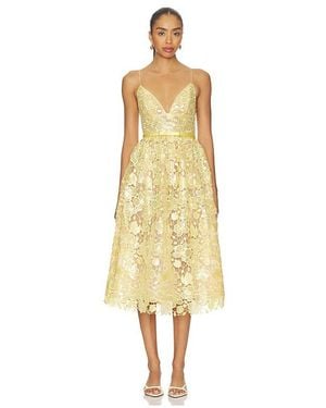 retroféte Eulalia Lace Dress - Yellow