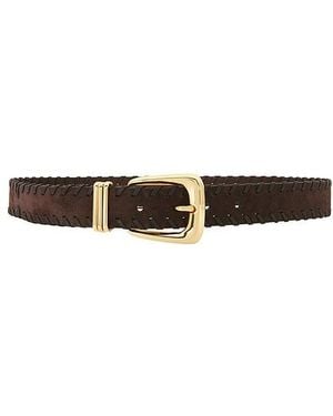 Veronica Beard Whipstitch Arch Belt - Brown