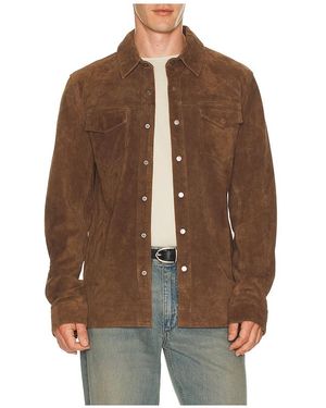 AllSaints Sully Suede Shirt Jacket - Brown