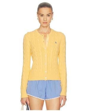 Polo Ralph Lauren Langärmlige Strickjacke Aus Baumwolle - Gelb