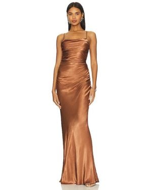 Shona Joy La Lune Ruched Backless Slip Dress - Multicolor