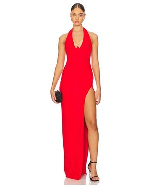 Nookie Langes Neckholder-Kleid Cinema - Rot