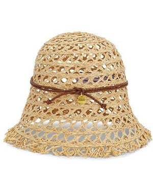 Ruslan Baginskiy Cut Out Straw Bucket Hat - Natural