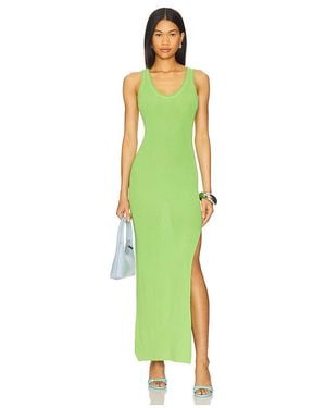 GOOD AMERICAN Stretch Rib Knit Maxi Dress - グリーン