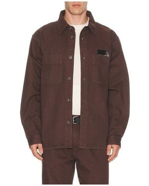 Palmes Coarse Overshirt - Brown