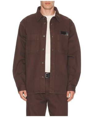 Palmes Coarse Overshirt - Brown
