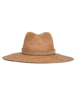 Rag & Bone Western Straw Fedora Hat - White