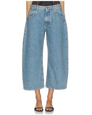 The Attico Curved Short Leg - Blue