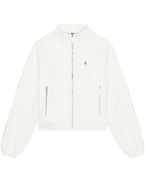 MADFRENZY Striped Track Jacket - White