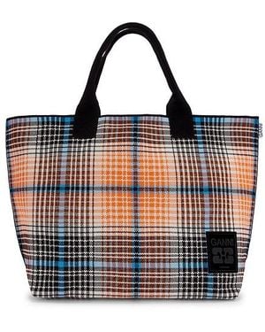 Ganni Knit Easy Shopper Medium Bag - Black
