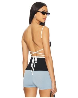 ALL THE WAYS Anya Open Back Top - Blue