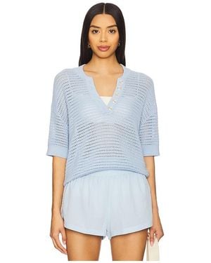 Varley Callie Knit Top - Blue