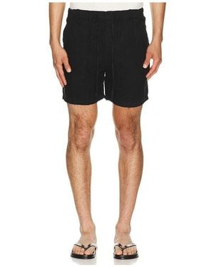 Bather Linen Leisure Shorts - Black