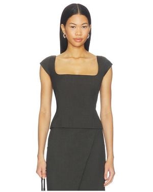 St. Agni Wool Cap Sleeve Top - Black