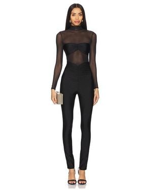 SER.O.YA X Revolve Brietta Bandeau Mesh Catsuit - Black