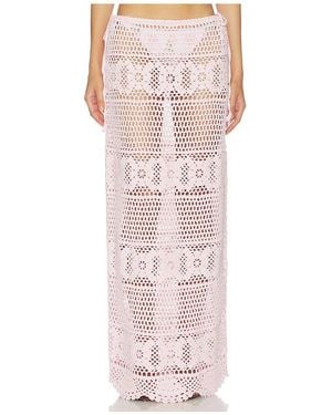 Skims Crochet Swim Long Skirt - Multicolor