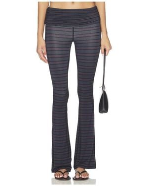 WeWoreWhat Fold Over Flare Legging - Blue