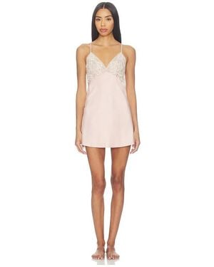 Flora Nikrooz Kimono Chemise With Embroidery - White