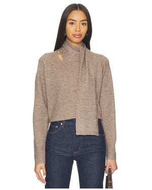 Line & Dot Billie Scarf Jumper - Blue