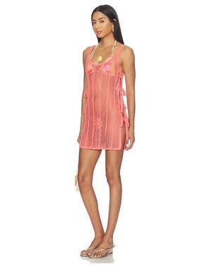 Lovers + Friends Luciee Open Stitch Mini Dress - Red