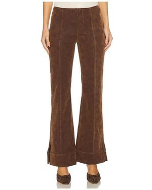 Free People X We The Free Glow Up Pant Suede - Brown
