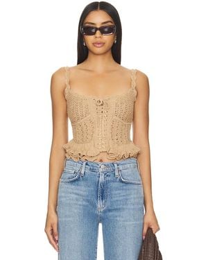 MAJORELLE Taissa Corset Top - Blue