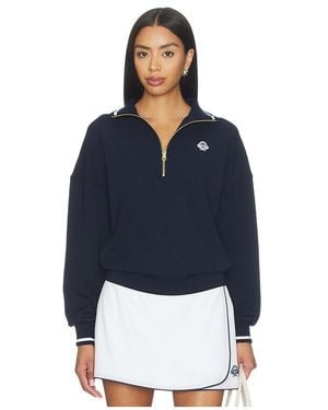 Varley Sweatshirt Mit Halbem Reissverschluss Bertie - Blau