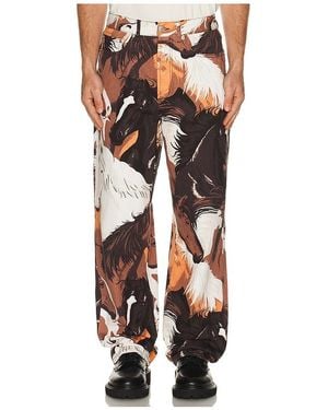 Obey Classic Baggy Printed Denim Trousers - Black