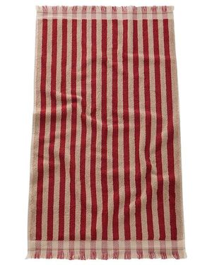 Piglet In Bed Piglet En Bed Toalla Pembroke Stripe Face Towel En Color Rojo Talla