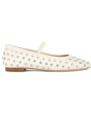 PAIGE Joya Studded Flat - White