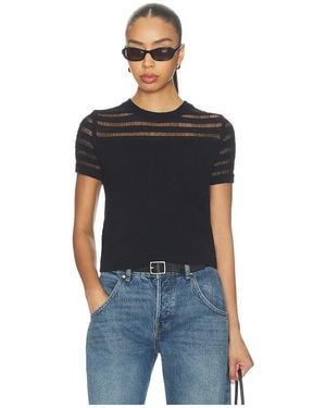 Rag & Bone Britt Short Sleeve Crew - Blue