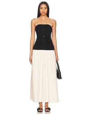 Line & Dot Tanner Combo Dress - Natural