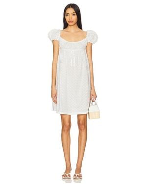 YUHAN WANG Puff Sleeve Embroidered Dress - White
