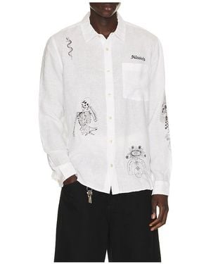 AllSaints Terror Long Sleeve Shirt - White