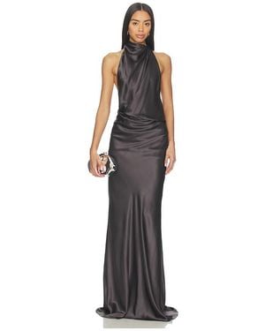 The Sei Vestido Al Bies Con Drapeado Halter En Color Gris Talla (También En 2, 4, 6, 8) - Multicolor