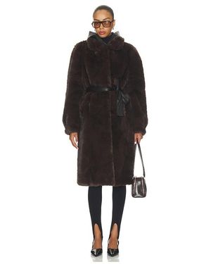 Mimchik Penny Maxi Faux Fur Coat - Black