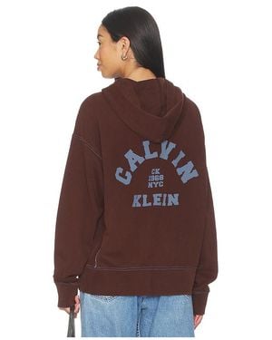 Calvin Klein Hoodie Washed - Braun