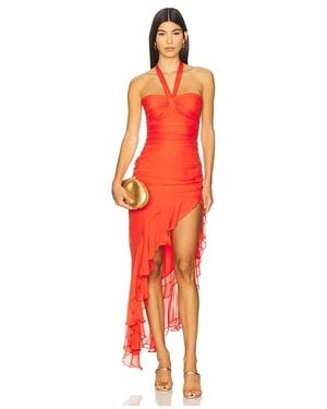 Amanda Uprichard Kleid Marabou - Rot