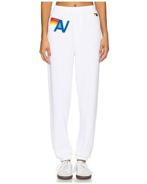 Aviator Nation Pantalón Deportivo Logo En Talla En - Blanco
