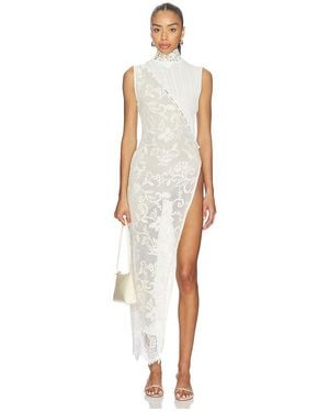 YELLOW THE LABEL Greta Lace Tunic Dress - White