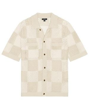 Reiss Camisa Botones Alfred En Color Crema Talla (También En S) - Blanco