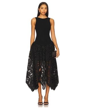 Aje. Strick Midikleid Atlas - Schwarz